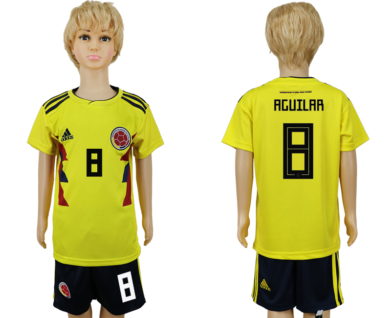 2018 World Cup Children football jersey Columbia CHIRLDREN #8 AG